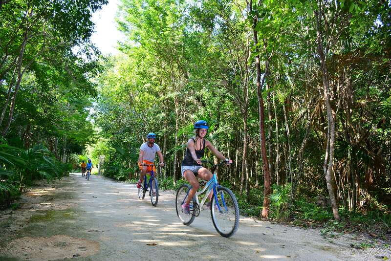 Rio Secreto Nature Reserve: Bicycle, Rappel & Ziplines Tour - Entering Rio Secreto near Playa del Carmen