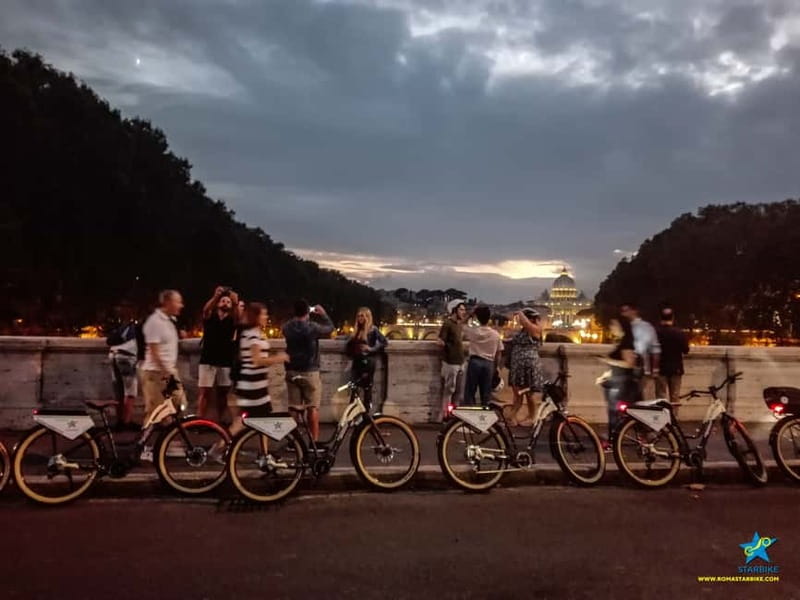 Rome: E-Bike Sunset Tour with Pizza Option - Riding conditions, bikes, and safety