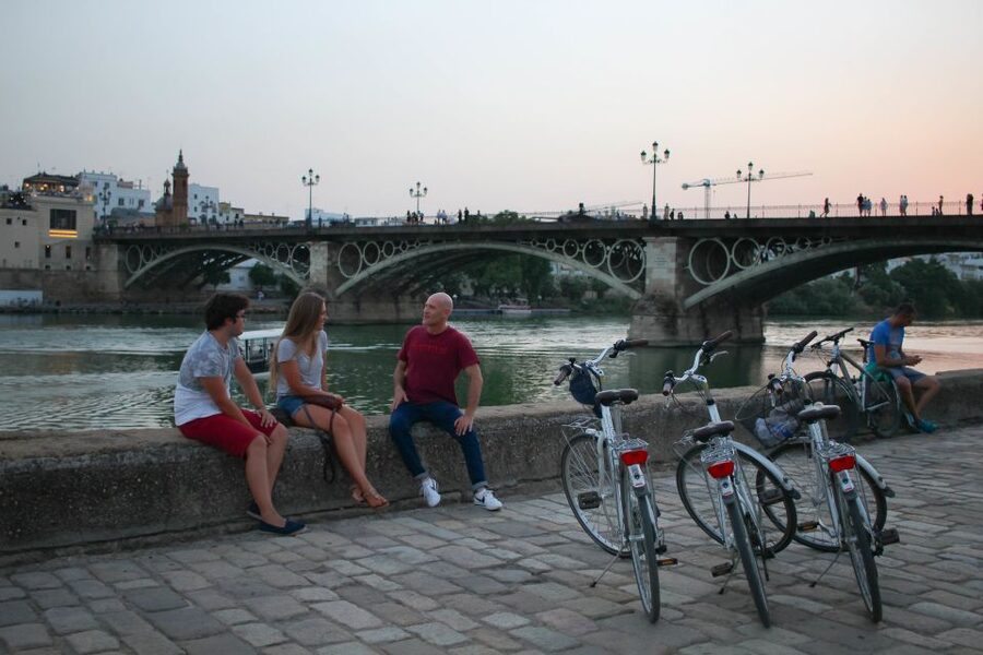 Seville: Guided Sunset Bike Tour - Plaza de España, one of Seville’s great open spaces