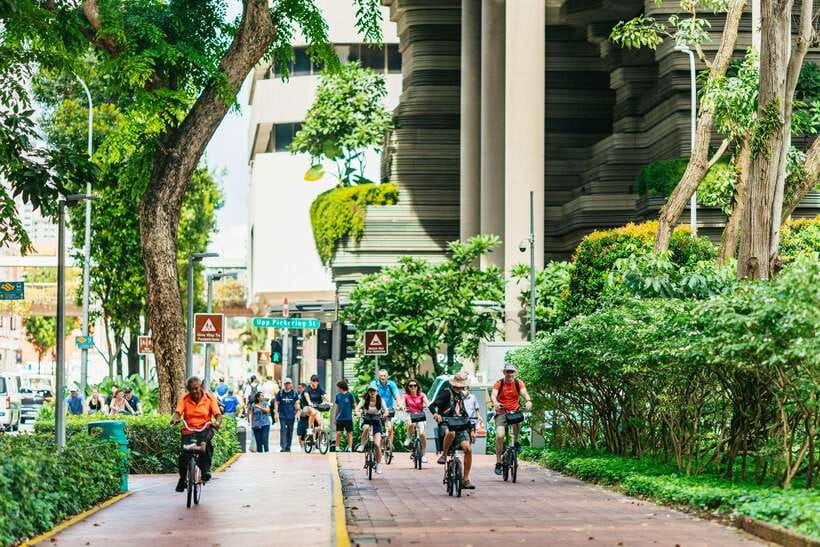 Singapore: Lion City Highlights Bike Tour - Lau Pa Sat and Telok Ayer Market