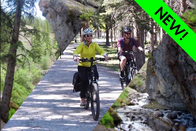Sundance Canyon eBike and Hike Guided Tour - Following the Bow River pathway out of town