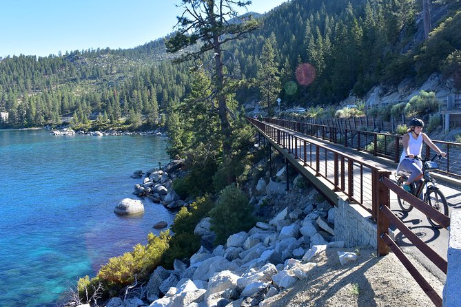 Tahoe Coastal Self-Guided E-Bike Tour - Half-Day | World Famous East Shore Trail - Using the Pedal Assist on Hills