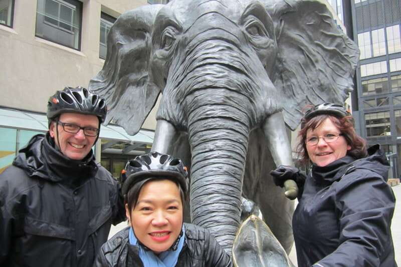 Toronto: Heart of Downtown 3.5-Hour Bike Tour - St. Lawrence Market and the route toward the lake