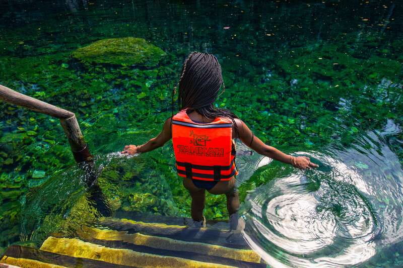 Tulum: Cenote Trail Bike Tour - Cenote Cristal and the first swim